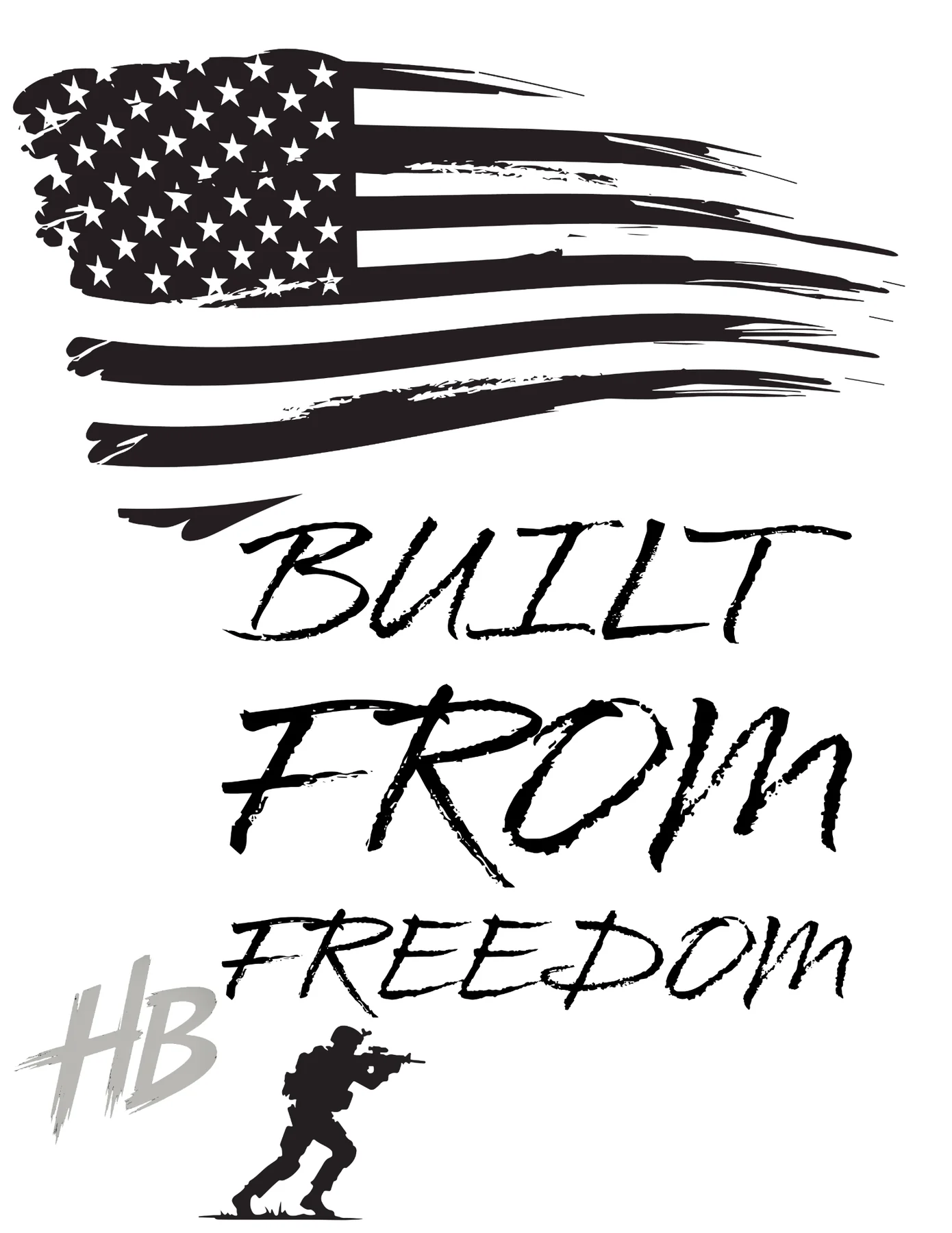 Built From Freedom patriotic apparel graphic