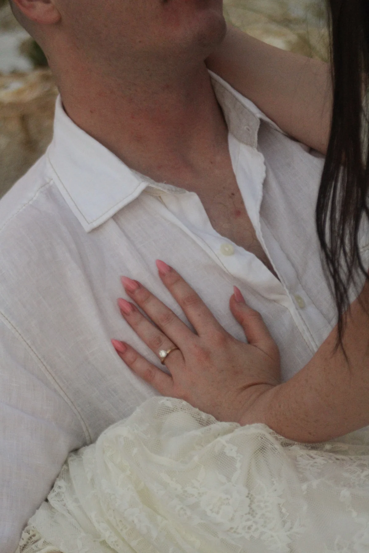 Engagement ring detail portrait
